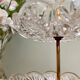 Porte bijoux ou serviteur vintage en verre ciselé et laiton