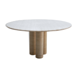 Vintage travertine dining table
