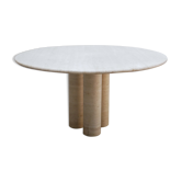 Vintage travertine dining table