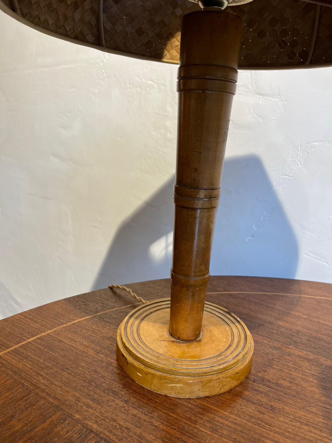 Wooden table lamp 1950
