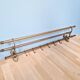 Art Deco brass wall coat rack, 1920s-30s