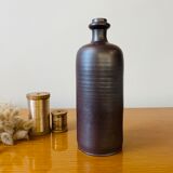 Bouteille en grès marron vintage