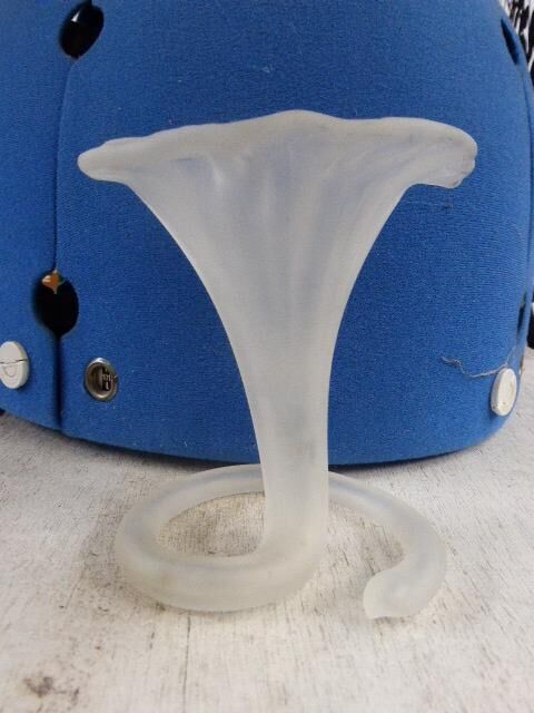 Former corolla, frosted glass vase