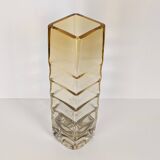 Amber glass vase