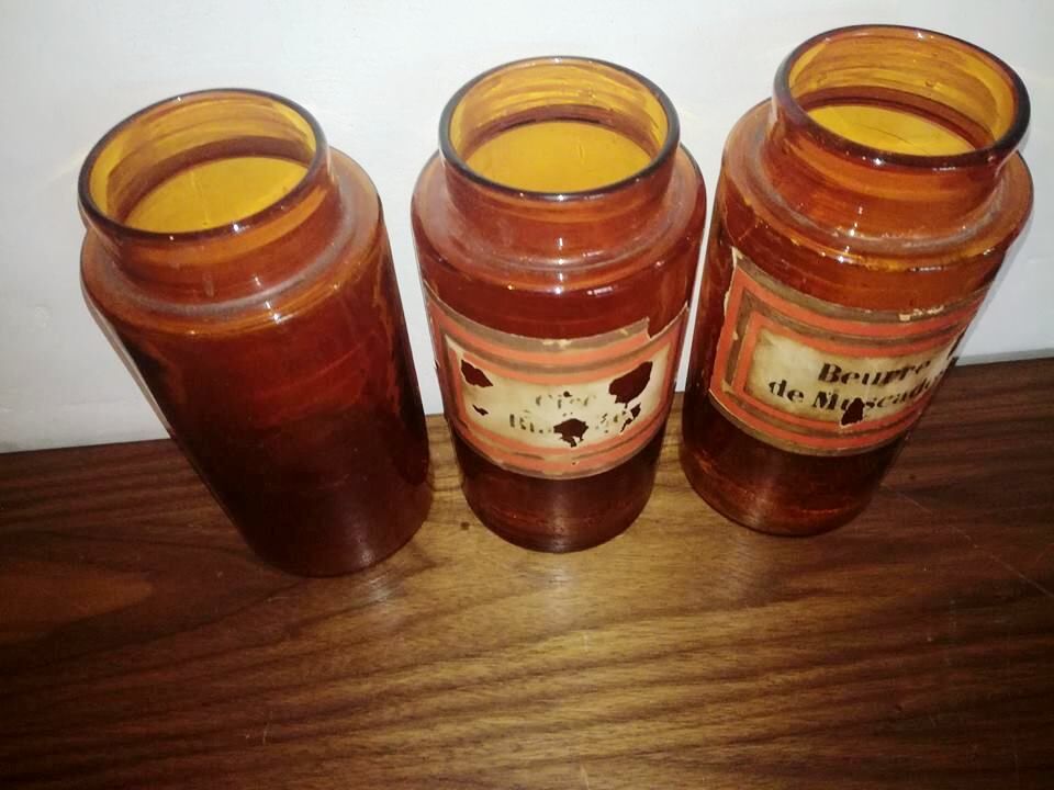 3 jars of pharmacy