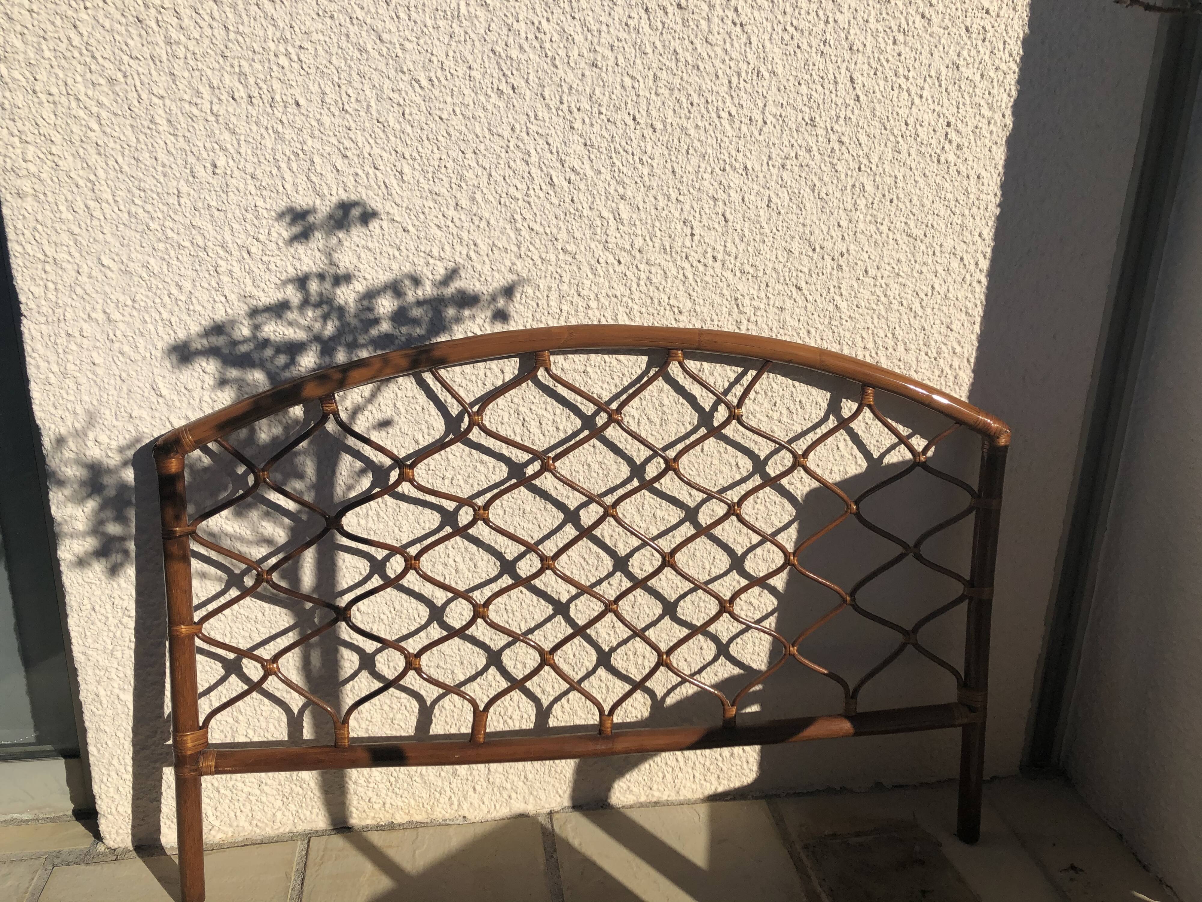 Bamboo and rattan headboard