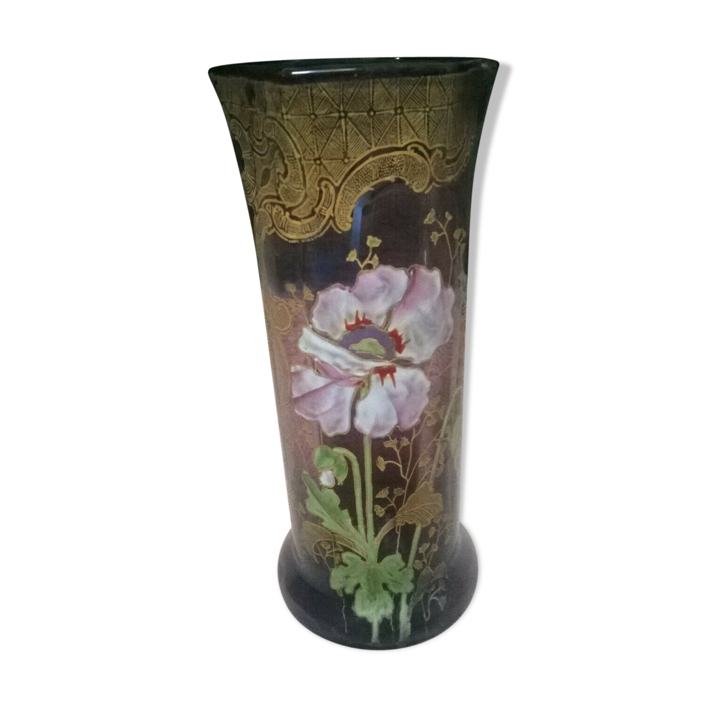 Vase en verre émaillée