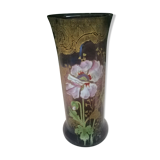 Vase en verre émaillée