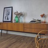 Scandinavian teak and metal sideboard