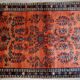Handmade antique Persian Sarouk rug 106cm x 161cm 1900s -1B694