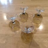 Set of 4 vintage wine glasses
