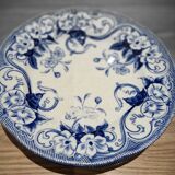 Lot of 4 flat plates Creil Montereau model Flora