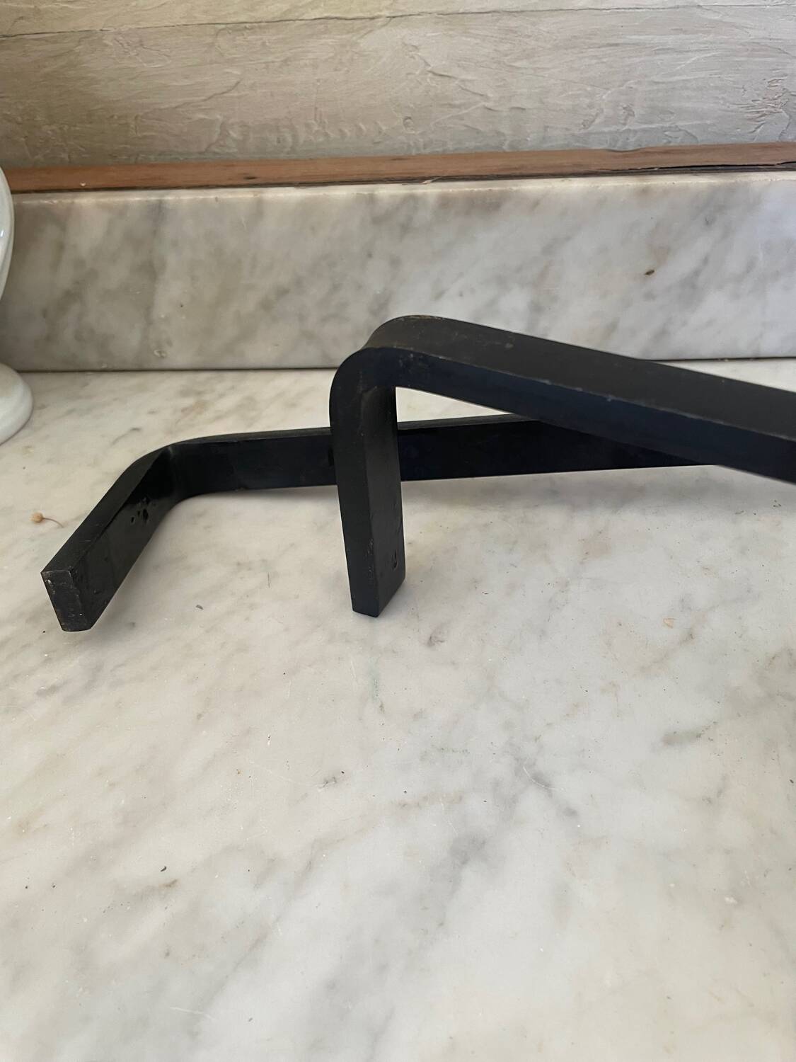 Old pair of brass andirons
