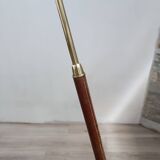 Lampadaire gainé cuir par FJB Corsini pour Metalarte 1950s