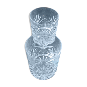 2 verres à whisky en cristal