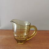 Pichet vintage en verre jaune
