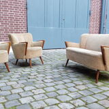 Set 1 canapé sofa scandinave 1 fauteuils Danois années 50 60