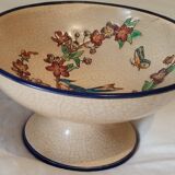 Longwy enamel footed cup "prunelle" Récollets earthenware factory
