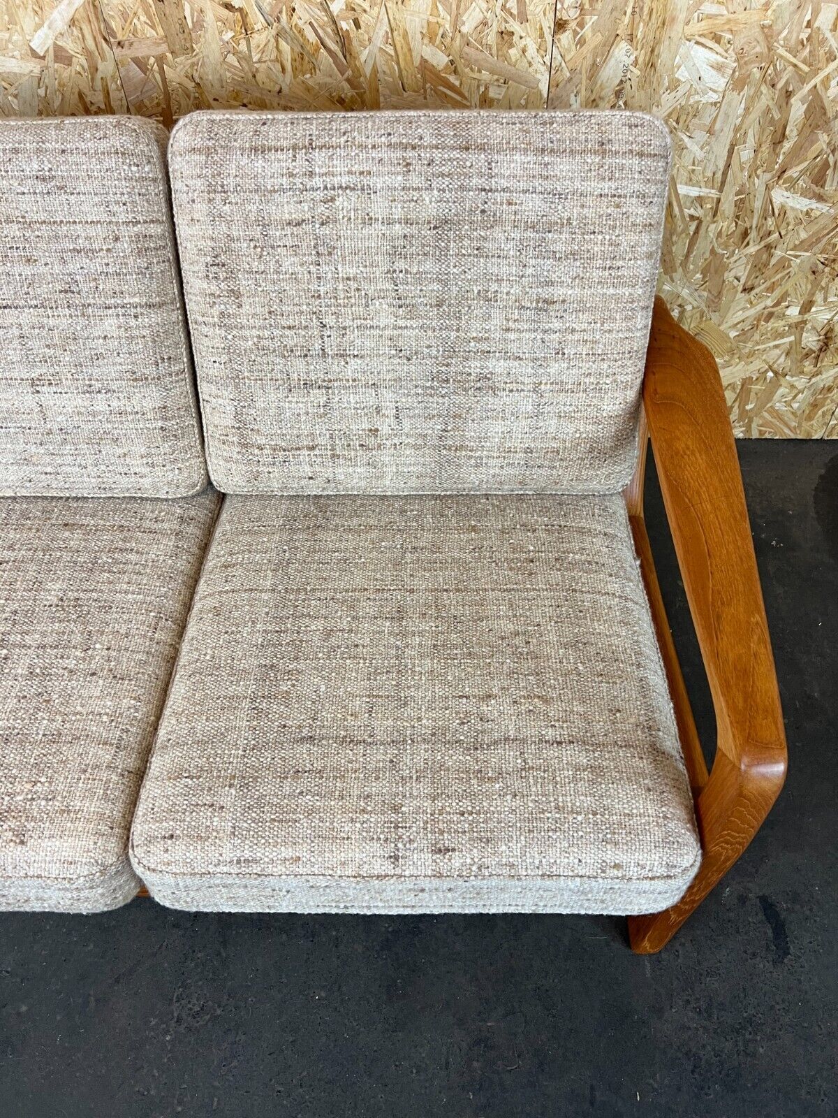 60s 70s teak sofa 2 seater couch J. Kristensen Danish Denmark Design