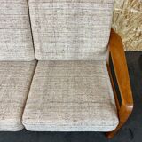 60s 70s teak sofa 2 seater couch J. Kristensen Danish Denmark Design