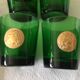 Set of six green glasses