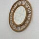 1950s round mirror in bamboo and rattan