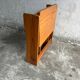 Vintage wooden folding school desk with bench – 1960s