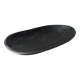 Organic shaped black wooden bowl, 1960s