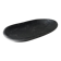 Organic shaped black wooden bowl, 1960s