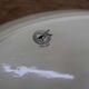 Oval octagonal dish in ecru white earthenware Moulin des Loups