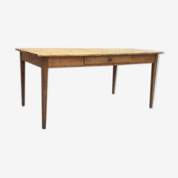 Solid wooden farm table