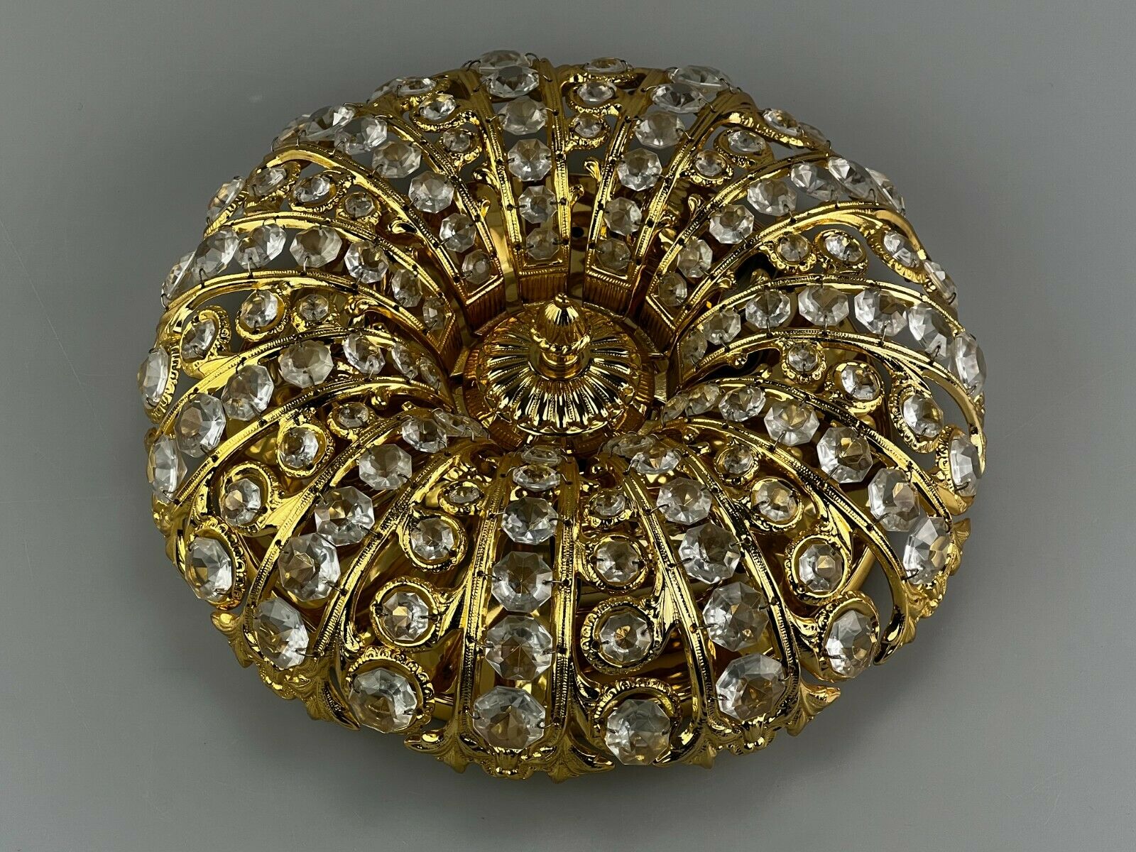 60s 70s lamp Peris Andreu S.A. Riper Plafoniere ceiling lamp Brass Glass