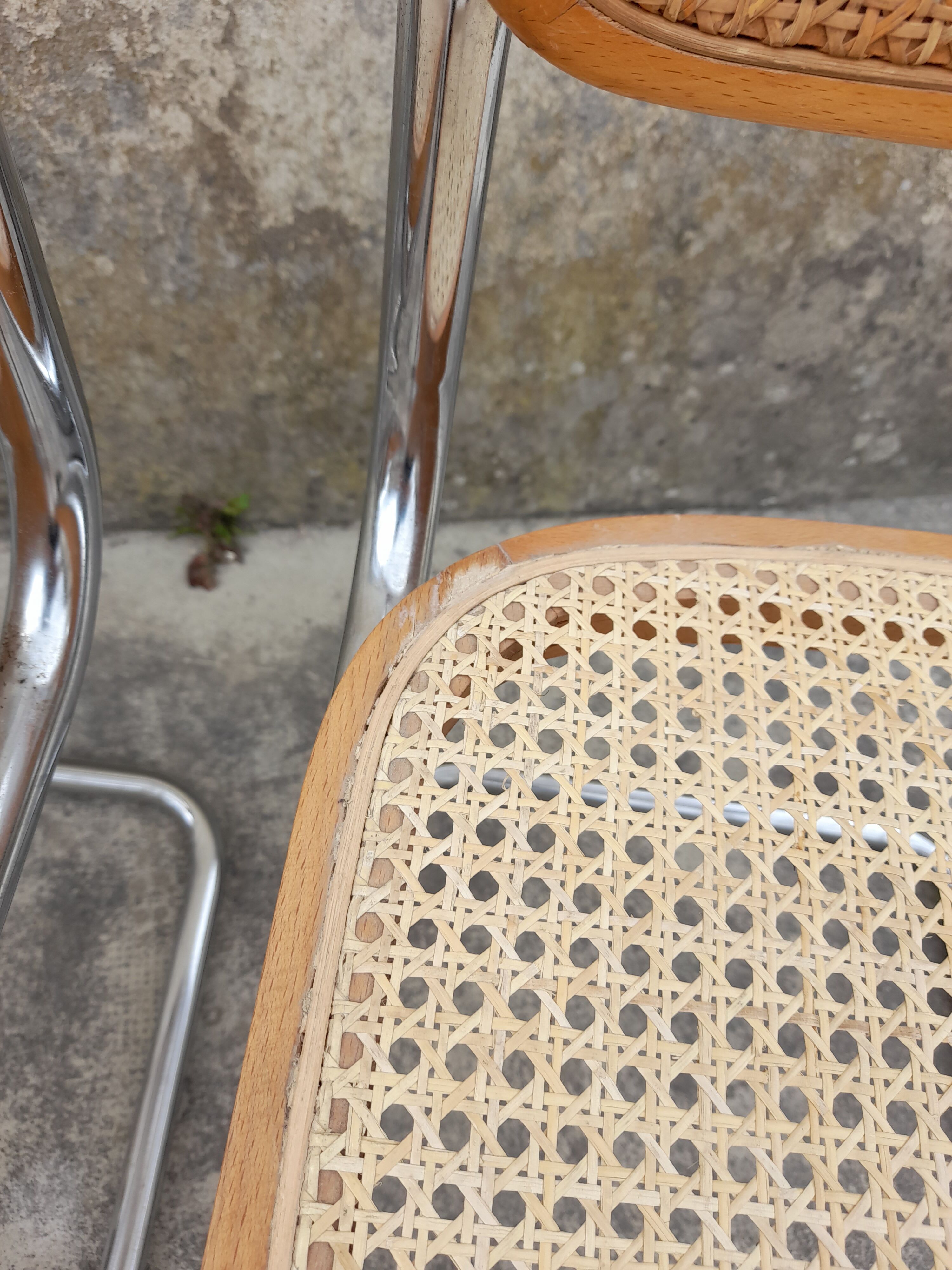 Pair of chairs B32 Marcel Breuer italy