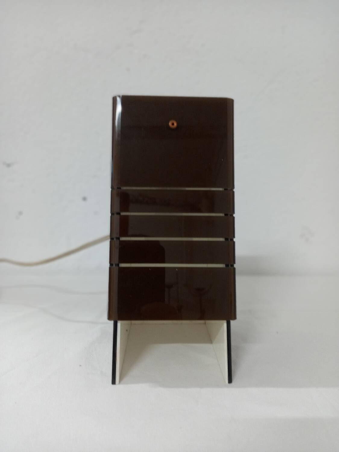 Table lamp plastic 70s brown