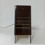 Table lamp plastic 70s brown