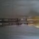 Pair of cutlery to salad horn and silver metal year 30.