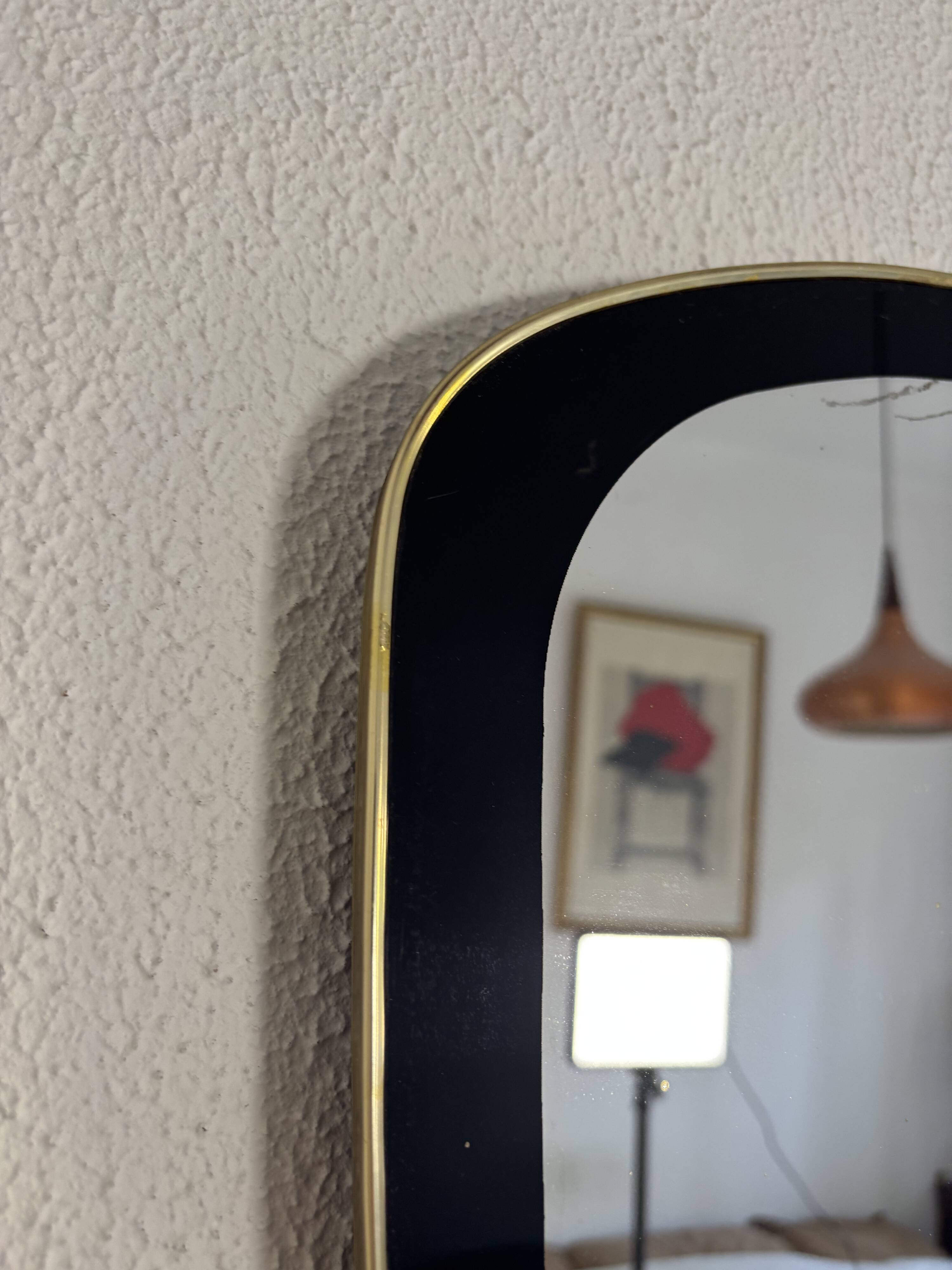 Vintage 1960 asymmetrical mirror - 69 x 35 cm