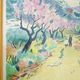 Original lithographic poster Galerie 65 - La Croisette Cannes By Yves Brayer 1972