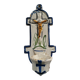 Old Faience Baptismal Font Enamelled Cross