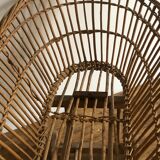 Antique toy, wicker doll cradle