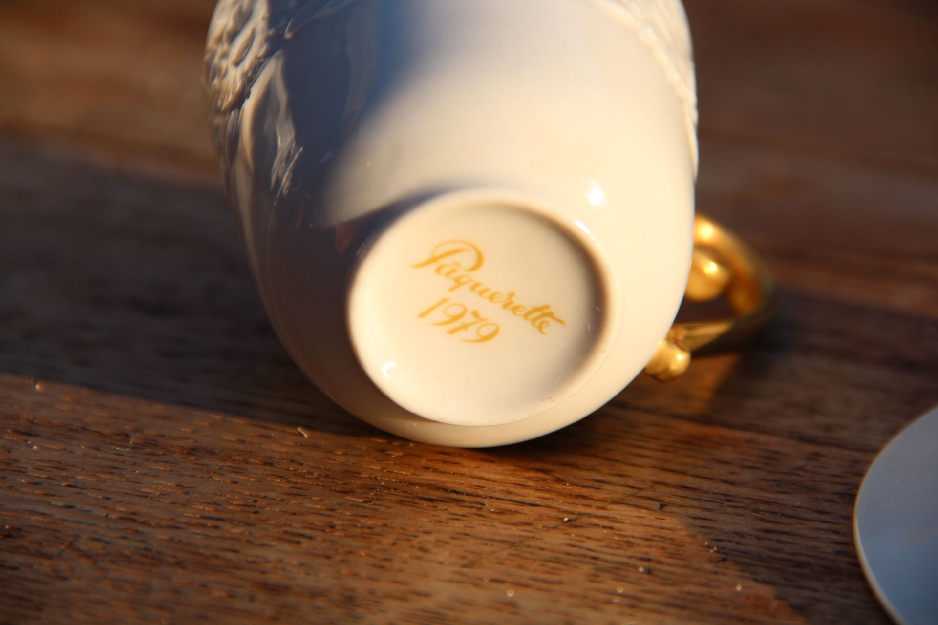 Mocha cup and its Swiss porcelain saucer, 1979