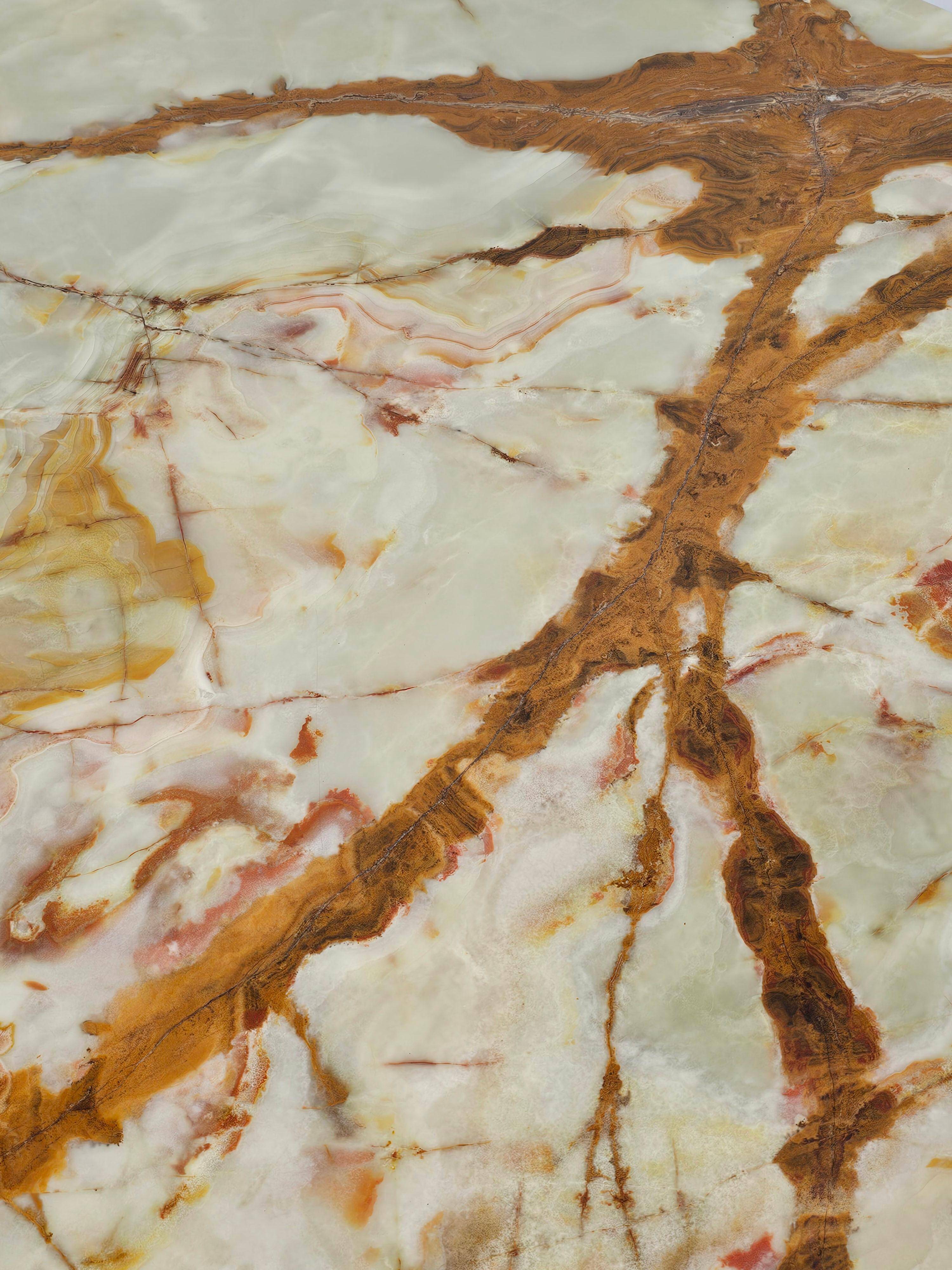 Art Deco coffee table by Josef Hoffmann for Wittmann with an onyx top.