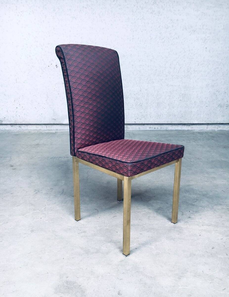 Hollywood Regency Style Design Dining Chair, 1970s, Belgium, Set of 6