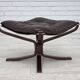 1970s, Norwegian design by Sigurd Ressel, chair "Falcon" with footstool.