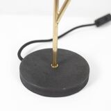 Stilnovo. 3-light lamp in sheet metal and brass. 1960s.