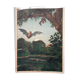 Poster "Bat" rare educational table lithograph 1914