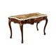 Baroque Venetian console in walnut, alabaster and marble, Italy 18th century.