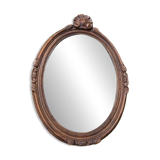 Old wood carved mirror 51 x 37
