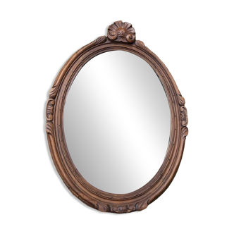Old wood carved mirror 51 x 37