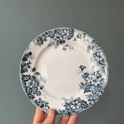 Series of 9 flat plates Terre de Fer “Marie-Louise” St Amand and Hamage